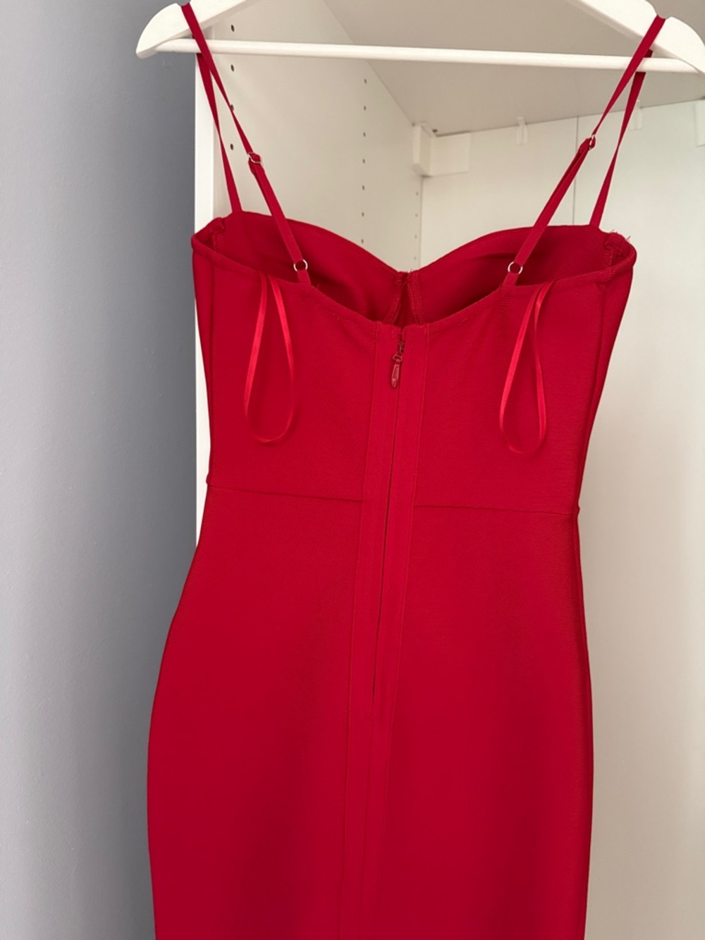 Fashion Nova Red Bustier Bodycon Dress - Picture 8 of 9